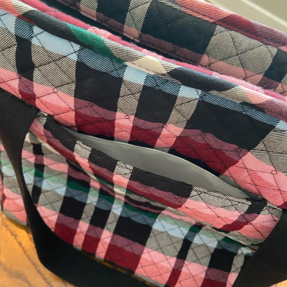 Vera Bradley Plaid Quilted Market Tote Bag - Picture 5 of 6
